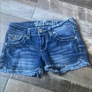 🎁Wallflower Blue Jean Shorts Distressed Hem